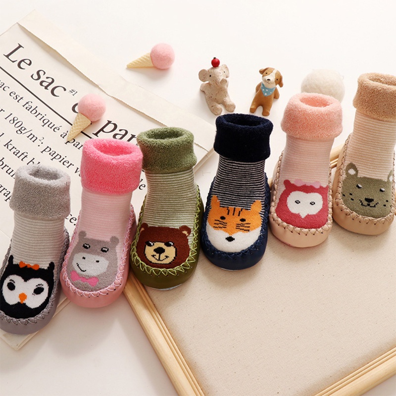 Vớ cotton cổ cao màu trơn giữ ấm mùa thu đông cho bé gái 0-3 tuổi