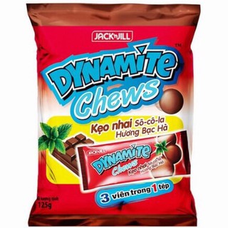 2 GÓI Kẹo 3 viên Dynamite vị socola, hoa quả