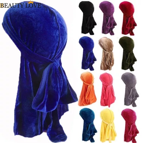 [Mới] Băng Đô Dài Bằng Nhung Satin Lụa Satin Thoáng Khí Phong Cách Hip Hop Cho Unisex