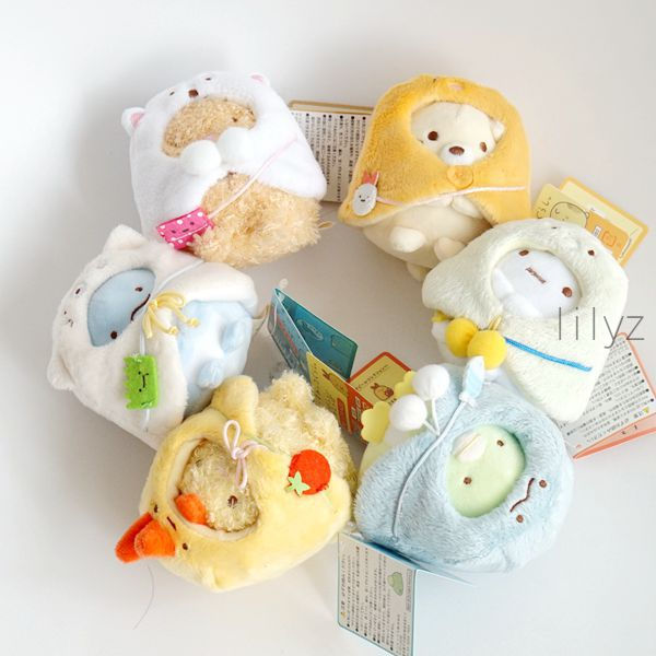 Móc khóa nhồi bông mềm mại đáng yêu chủ đề hoạt hình Sumikko Gurashi