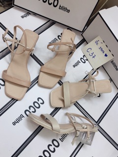 C37: sandal gót vuông 5p