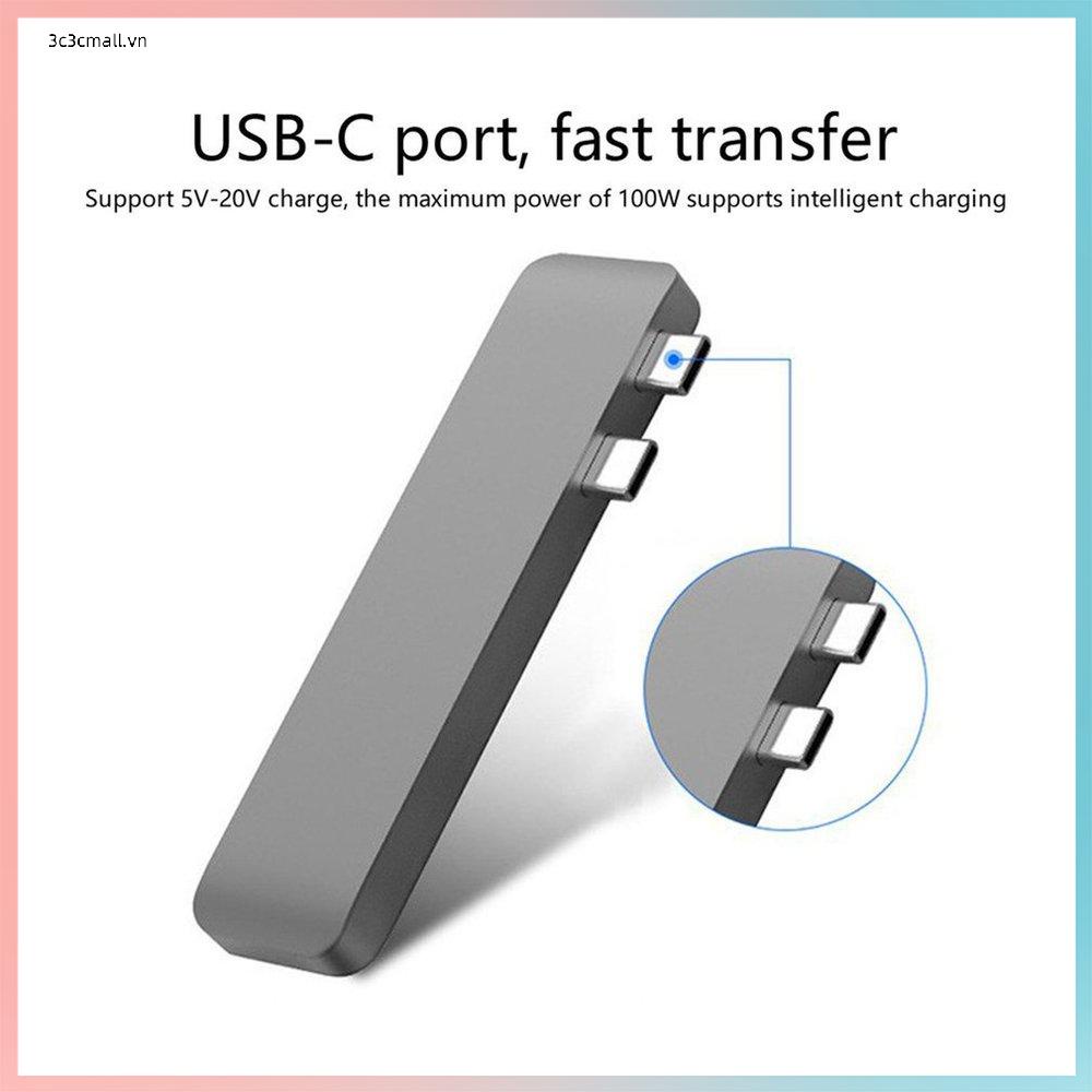 ✨chất lượng cao✨ USB 3.1 Type-C Hub To HDMI-compatible Adapter 4K Thunderbolt 3 USB C Hub with Hub 3.0 TF Reader Slot PD for MacBook Pro/Air