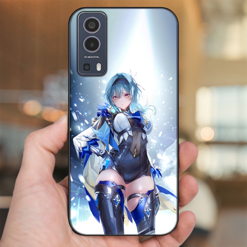 Ốp lưng Vivo Y72 5G viền đen in hình Eula Genshin Impact