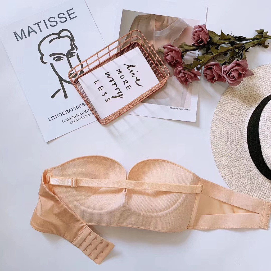 Áo Lót Nữ - Áo Lót Đúc Su không gọng nâng ngực chống tuột mặc hở vai tạo khe siêu sexy DAN STORE MÃ  AL14