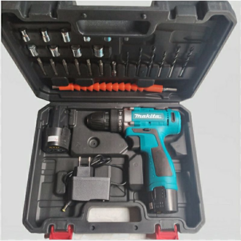 Máy khoan pin 12V hãng Makita 2 pin tặng phụ kiện ,siêu khỏe pin trâu - máy khoan tường - khoan sắt - khoan gỗ