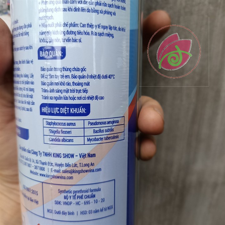 Xịt diệt khuẩn 99,99% Farss 600ml