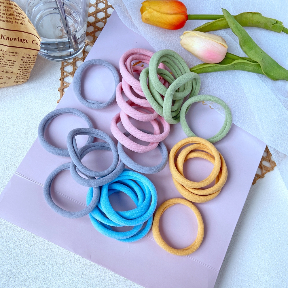 Bông Thời Trang Dây Thun Tóc Trẻ Em đầy Màu Sắc Phụ Nữ Scrunchies