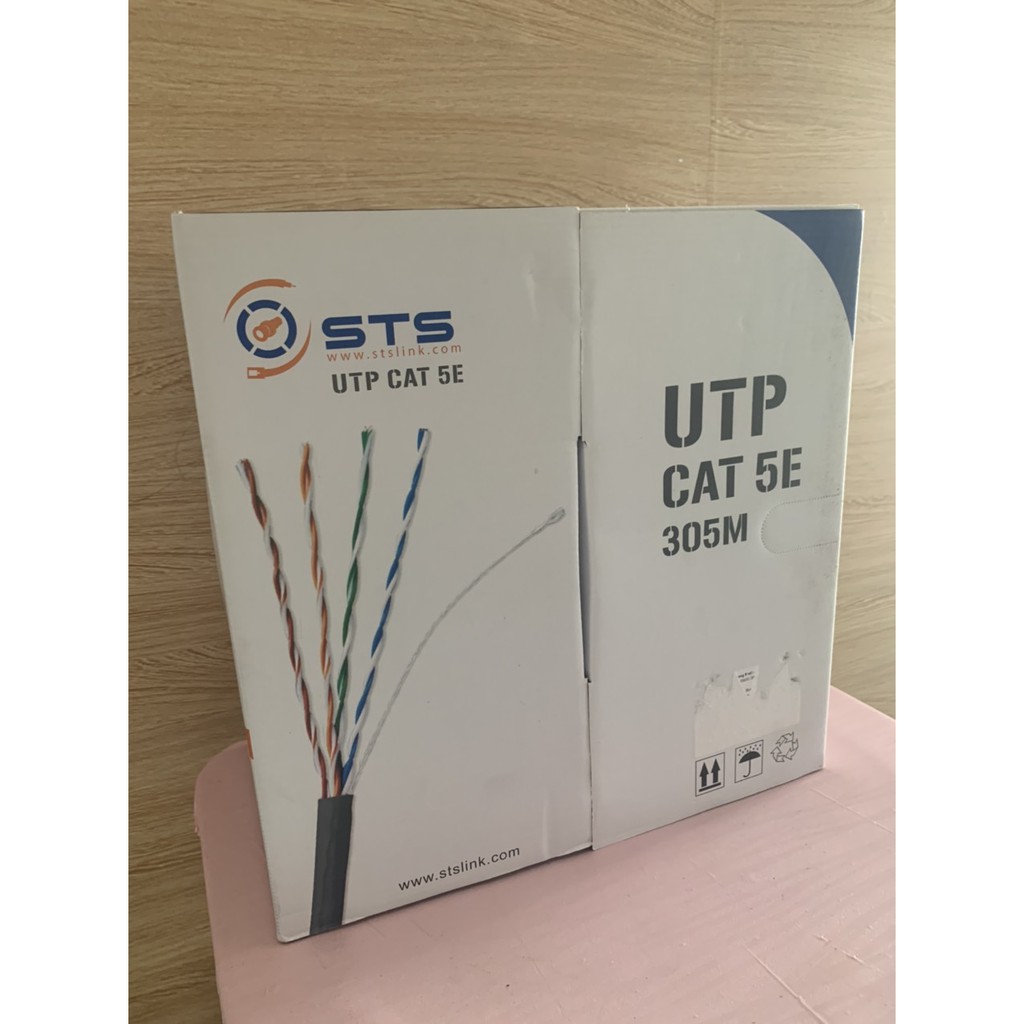 Cáp mạng STS CAT5E BÁN THEO  MÉT – Thích hợp sử dụng cho camera Analog, AHD, CVI, TVI, IP, hệ thống mạng, tổng đài