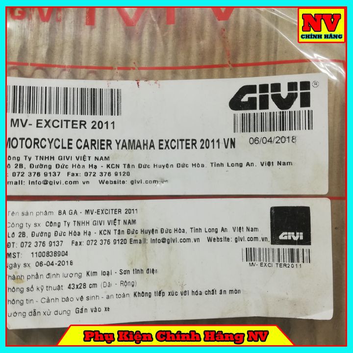 Baga sau Givi Exciter 2011 chính hãng chịu lực cao gắn được thùng sau Givi
