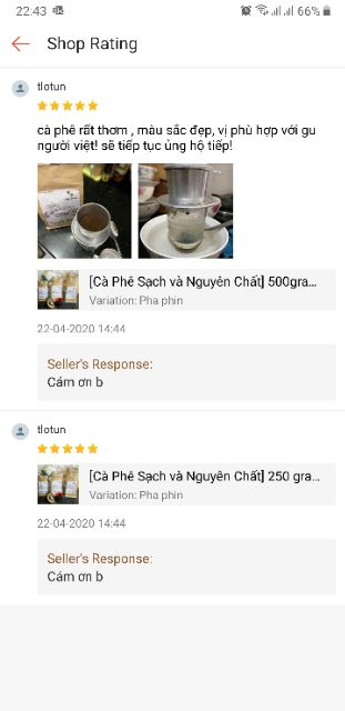 Cà phê nguyên chất Robusta 500g - FOX CAFE - Truyền Thống