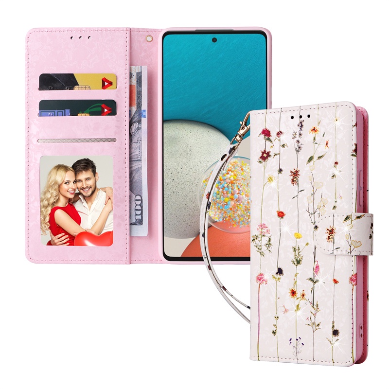 Sang Trọng Bao Da Điện Thoại pu Hình Hoa Cho samsung galaxy a05s a53 a33 a23 a24 a52 4g a52s m23 a13 5g a13 4g a14 4g a24 5g a14 5g Ốp