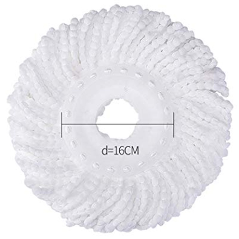 Đầu Thay Thế Cho Cây Lau Nhà 360 Độ Kèm 3 Lõi Thay Thế° Set 3 Đầu Bông Lau Nhà Thay Thế Bằng Sợi Nhỏ Màu Trắng