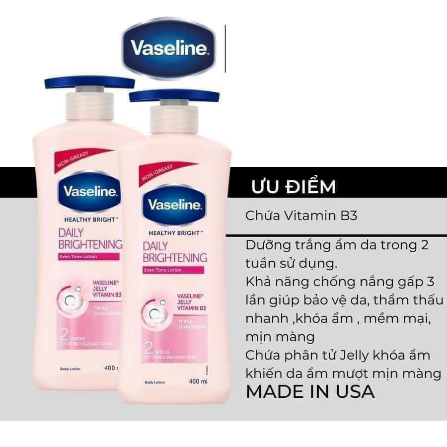 SỮA DƯỠNG THỂ VASELINE HỒNG LÀM MỊN &amp;TRẮNG DA 725ML MẪU MỚI CHÍNH HÃNG - 10436