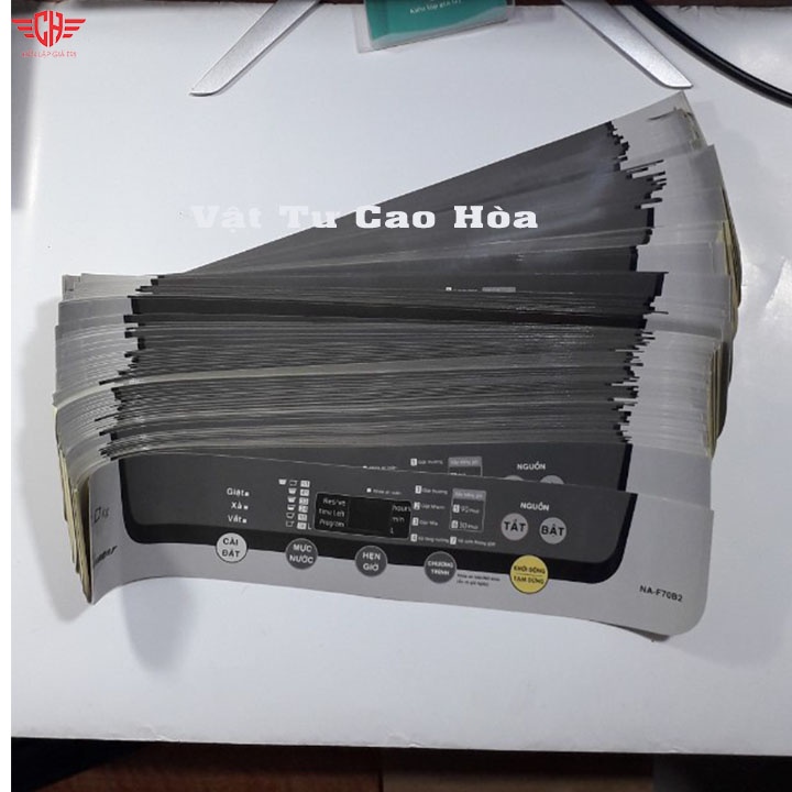 Tem phím máy giặt pana 7kg NA-F70B2 tem mặt phím