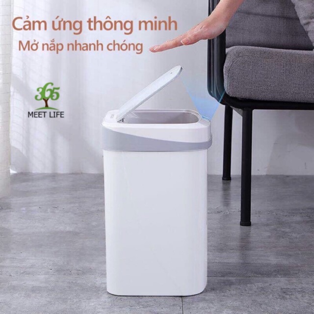 Thùng rác thông minh tự động đóng mở nắp Thùng rác cảm ứng thông minh bh 1 đổi 1