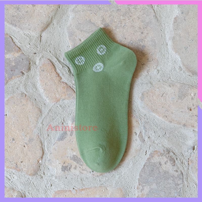 Tất cổ ngắn, vớ cổ ngắn nữ họa tiết QUẢ CHANH DỄ THƯƠNG phong cách HÀN QUỐC (TP CN 009 – Aninistore)