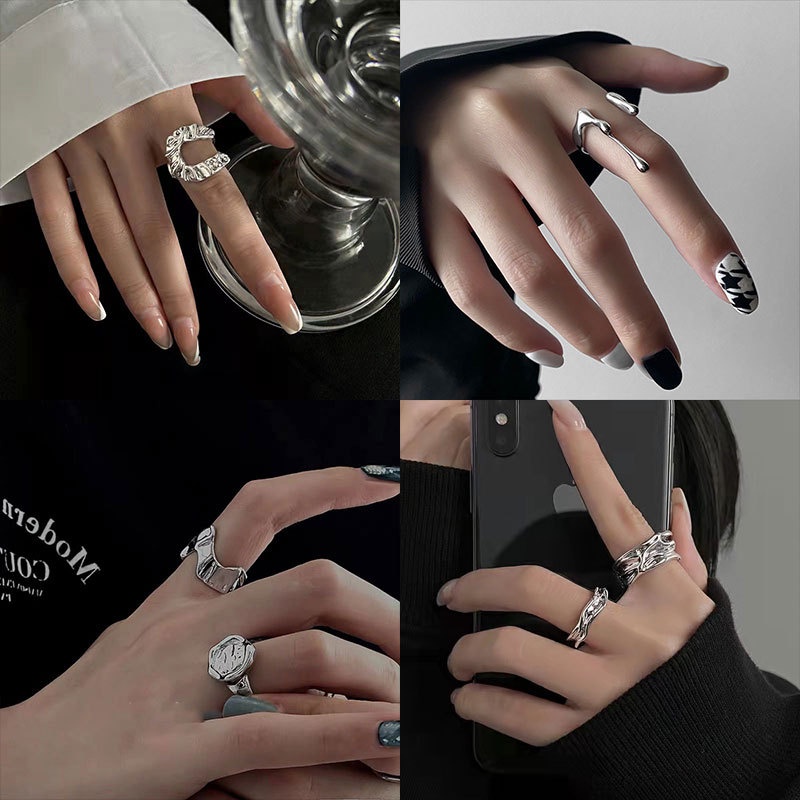 Nhẫn Hở Đính Đá Thiết Kế Độc Đáo Sang Trọng Thời Trang