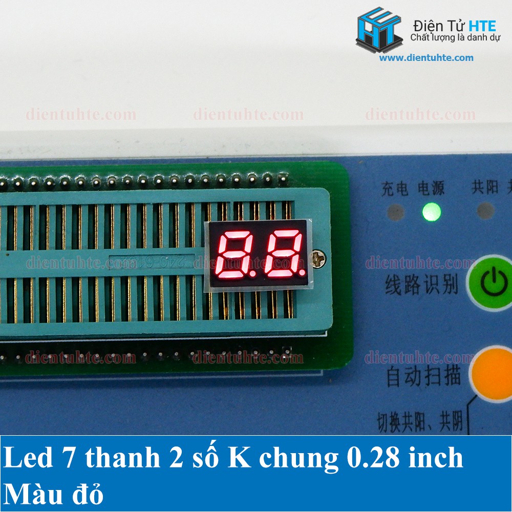 Led 7 thanh 2 số K chung 0.28 inch [HTE Quy Nhơn CN2]