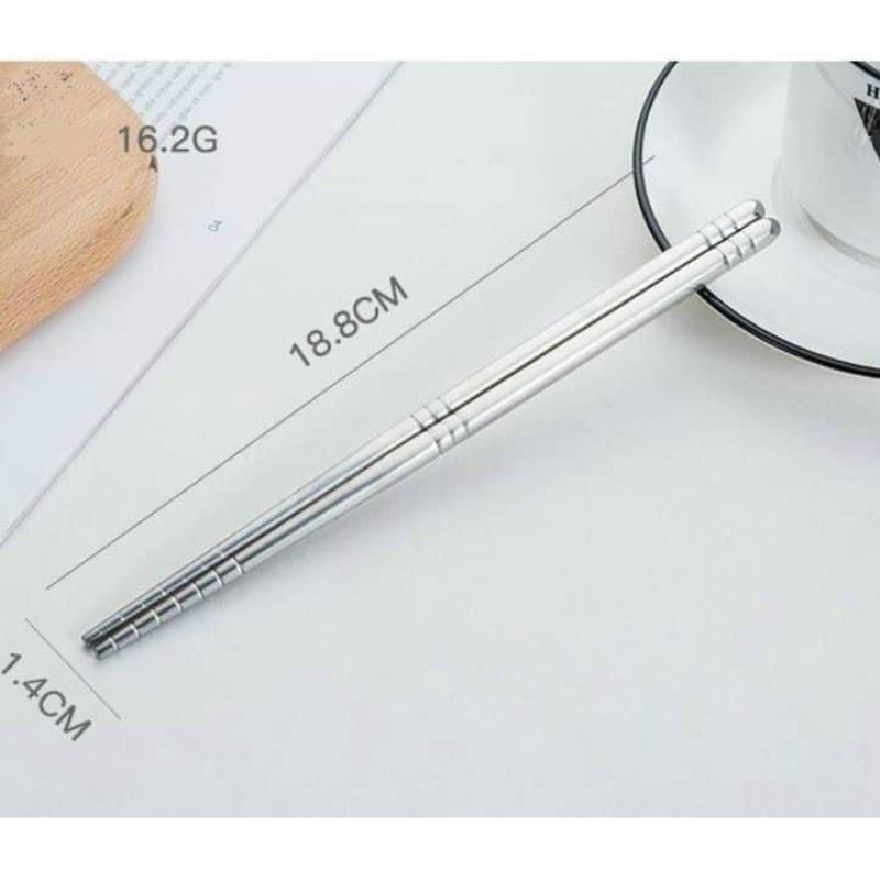 Bộ Đũa Muỗng Nĩa Inox hàng dày G7 có hộp tiện dụng khi đi du lịch (G7)
