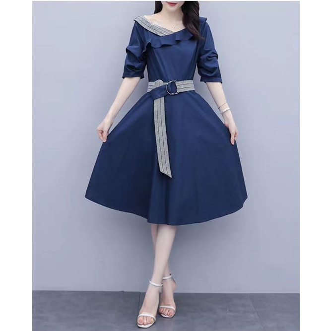 Đầm Nữ Dáng Ôm Che Bụng Phong Cách Phương Tây Thời Trang Mùa Hè 2021 Plus Size