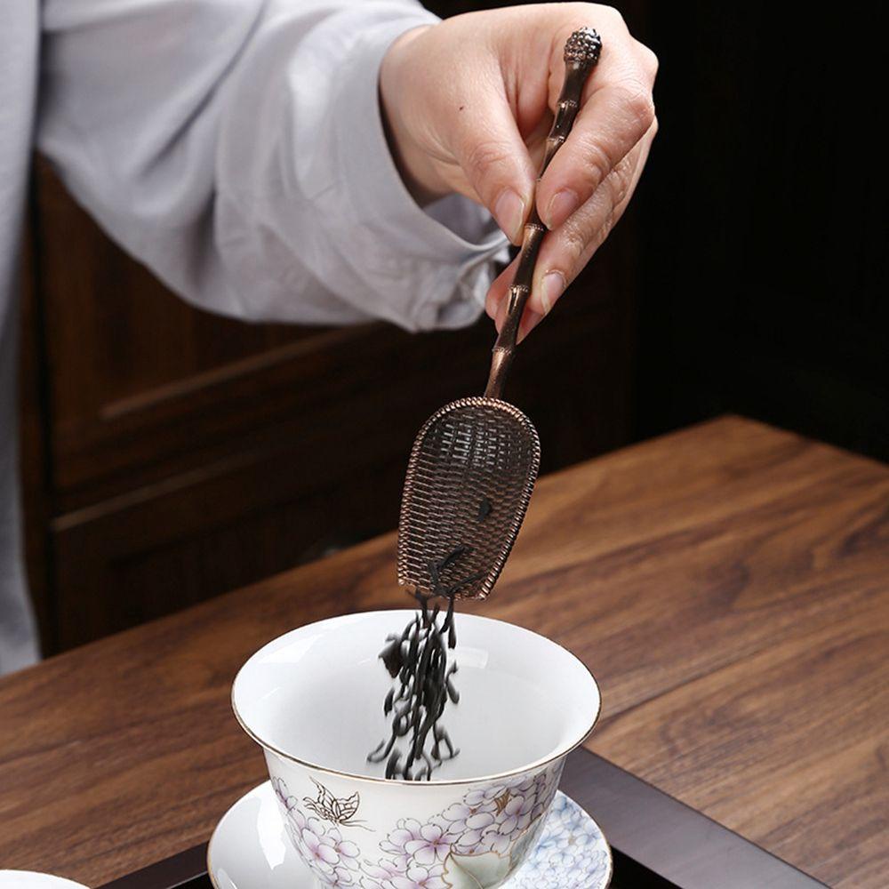 AUGUSTINA Giá Đỡ Muỗng Uống Trà Bằng Đồng Phong Cách Trung Hoa Cổ Điển