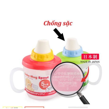 (HÀNG NHẬT) CỐC TẬP UỐNG NƯỚC CÓ TAY CẦM BABY MUG NHẬT CHÍNH HÃNG.