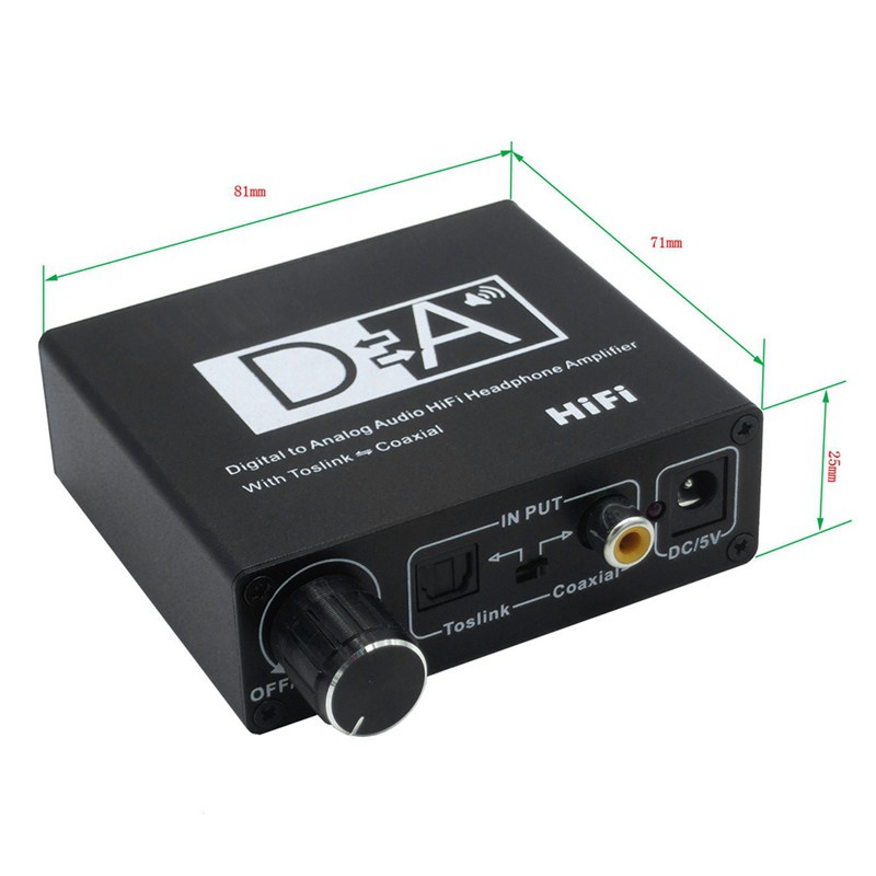 Bộ Chuyển Đổi Âm Thanh Dc 5v Dac Optical Rca Digital Sang Analog