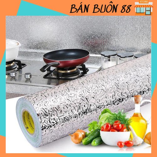 Combo 2 cuộn giấy dán bếp tráng nhôm chống thấm khổ 40cm dài 2 mét 2456 shop Giang Phạm