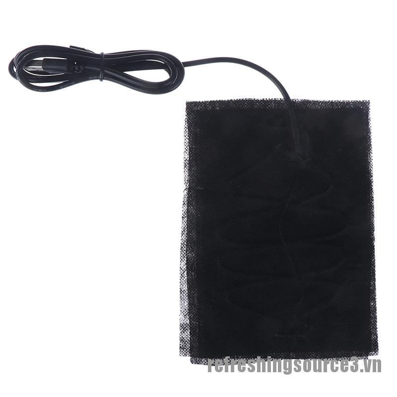 Đệm sưởi ấm điện USB bằng sợi carbon kèm cáp 5V có thể giặt được tiện dụng