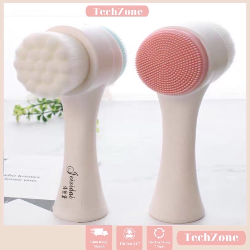 Cọ rửa mặt 2 đầu siêu mềm, siêu sạch