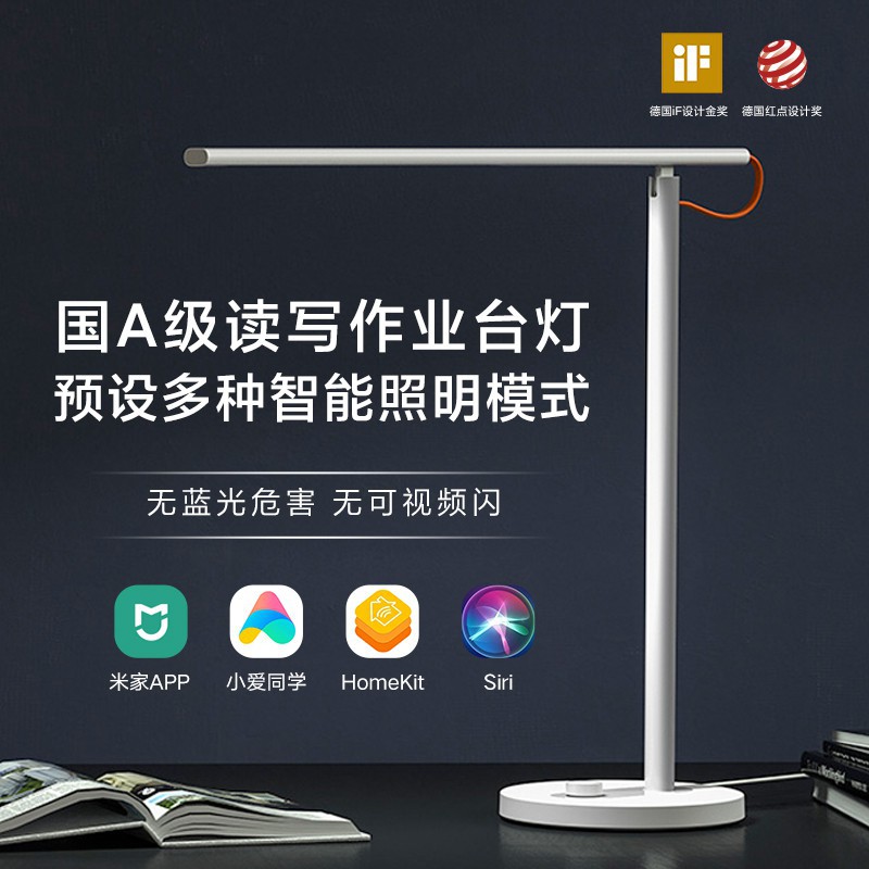 ₪❐❍Đèn bàn thông minh Xiaomi Mijia LED 1S Phòng ngủ Trang chủ sinh viên Gấp đầu giường đơn giản bảo vệ mắt