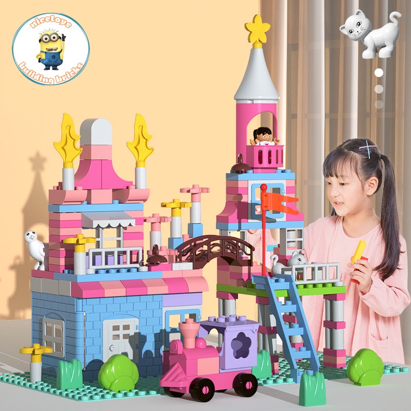Đồ Chơi Lắp Ráp Kiểu LEGO Thiên Nhiên Và Lâu Đài Công Chúa Nature And Princess Castle Model 1035 Với 174 Mảnh Ghép Lớn