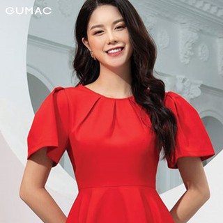 Đầm nữ xòe xếp ly cổ DA10223 GUMAC