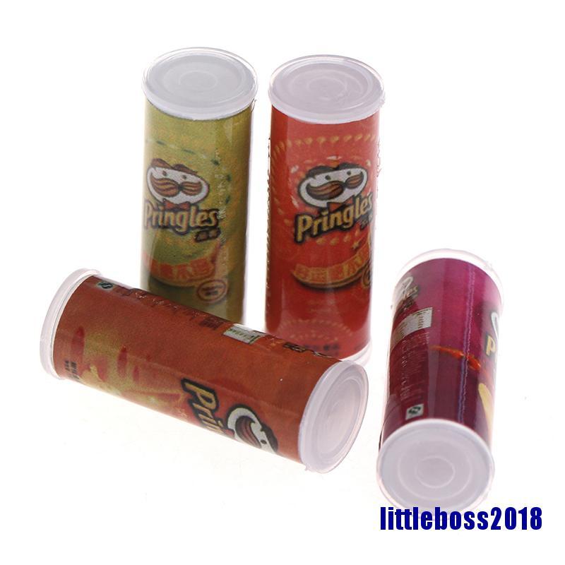 Set 4 Lọ Đựng Khoai Tây Chiên Đồ Chơi Mini Cho Nhà Búp Bê 2018 1: 12