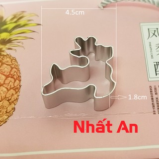 Khuôn nhấn bánh dứa hình Tuần lộc