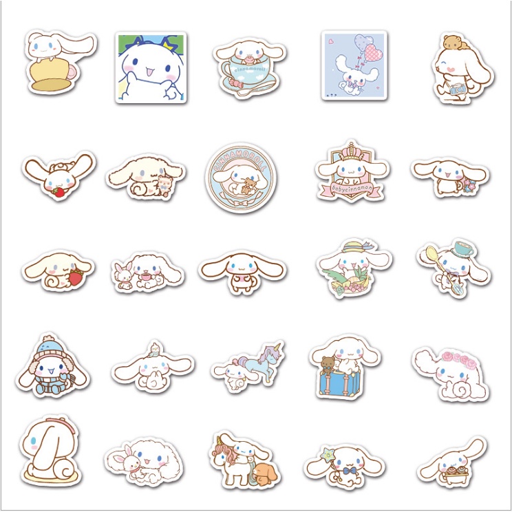 50 miếng dán hình Cinnamoroll dễ thương cho hành lý tủ lạnh xe tay ga hộp đựng đồ dùng học tập và tự tay trang trí