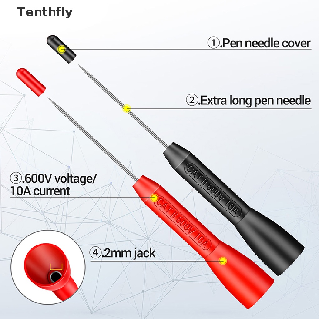 Mcehkf 1 Cặp Cung Cấp Thử Nghiệm Vỏ Đồng Hồ Vạn Năng Bút Phụ Kiện 2 Mm Sắc Kim Mới