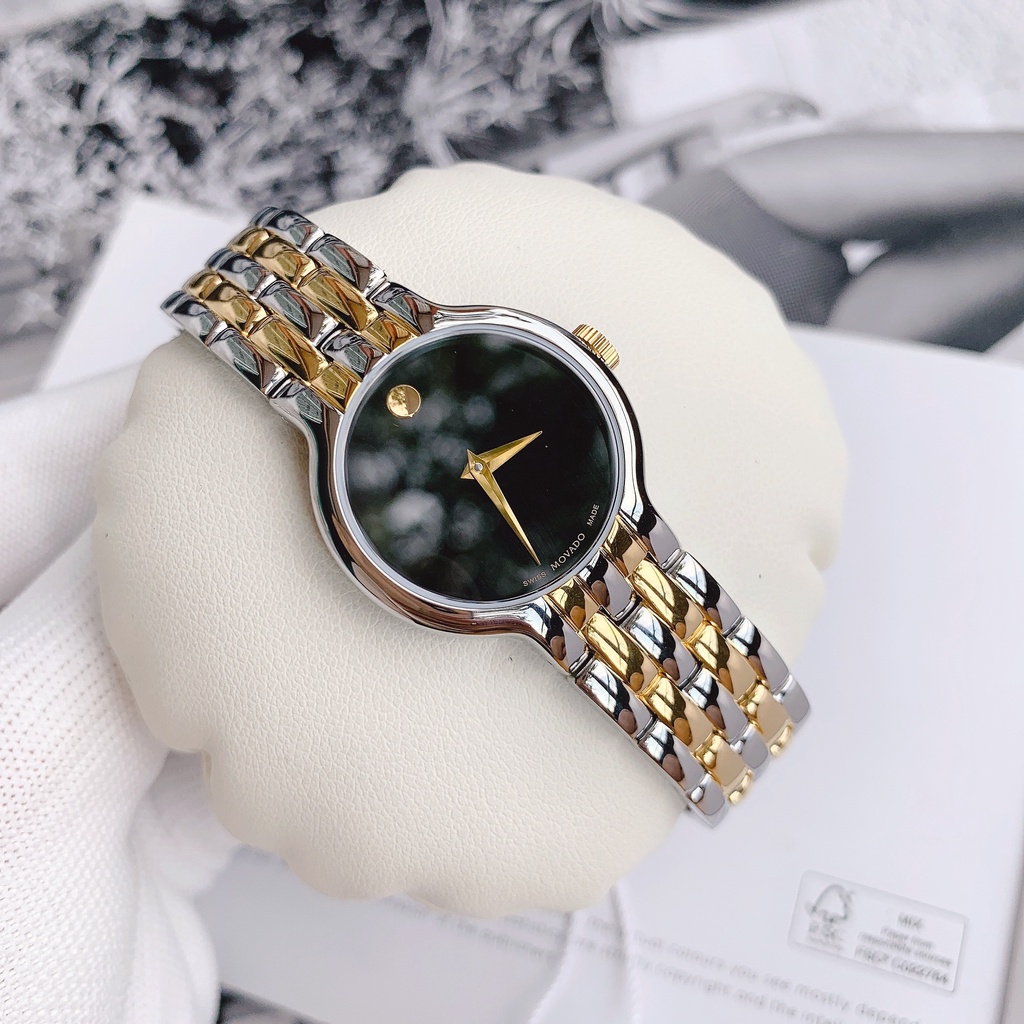 Đồng hồ nữ chính hãng Movado Veturi Demi 0606933 Ladies Watch - Máy quartz pin Thụy Sĩ - Kính sapphire - Vỏ dây thép