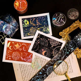 [chiết 1 chu kì] Băng keo chiết Washi mạ hologram dùng làm nền