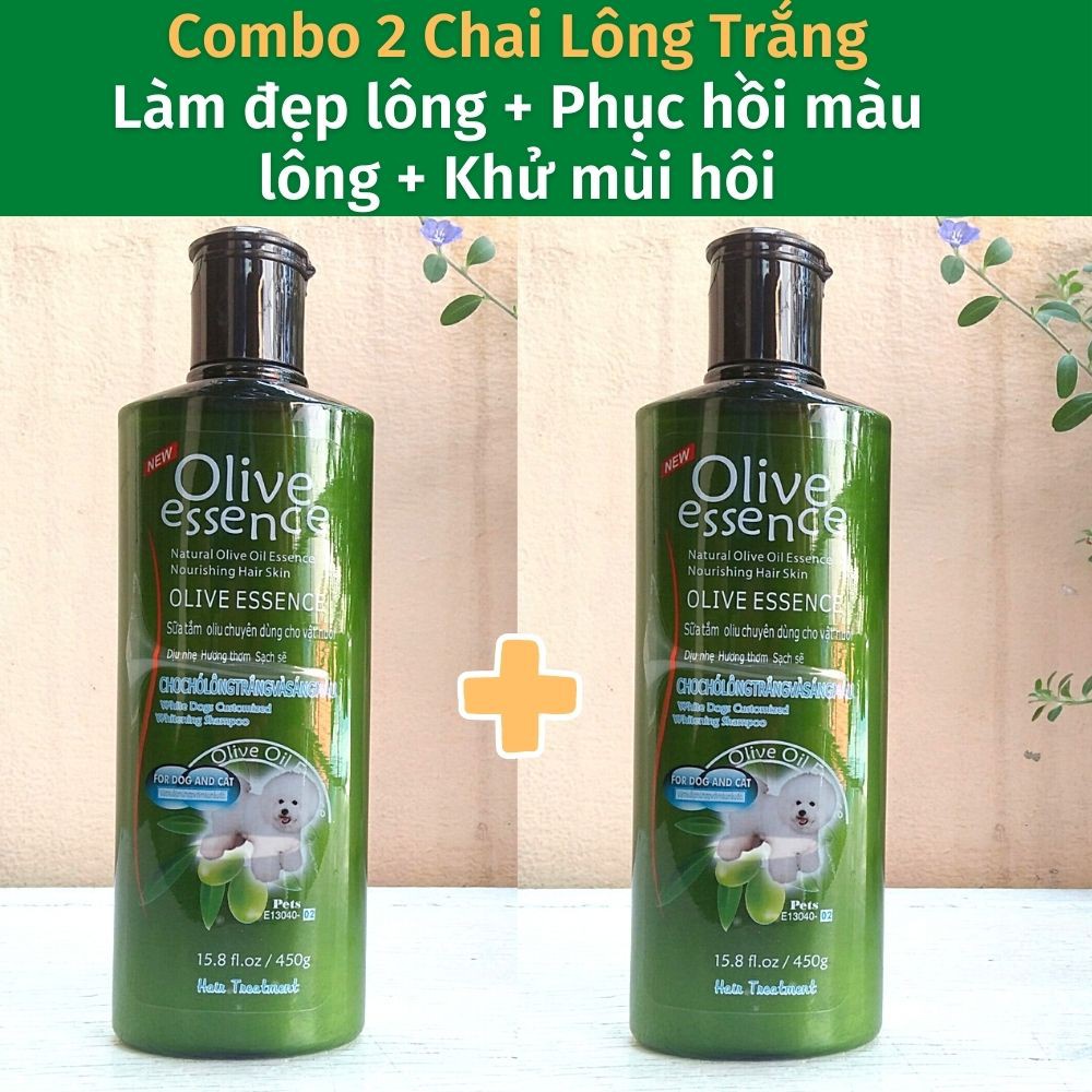 Sữa Tắm Cho Chó Lông Trắng &amp; Lông Sáng Màu OLIVER ESSENCE 450ML - STCM01