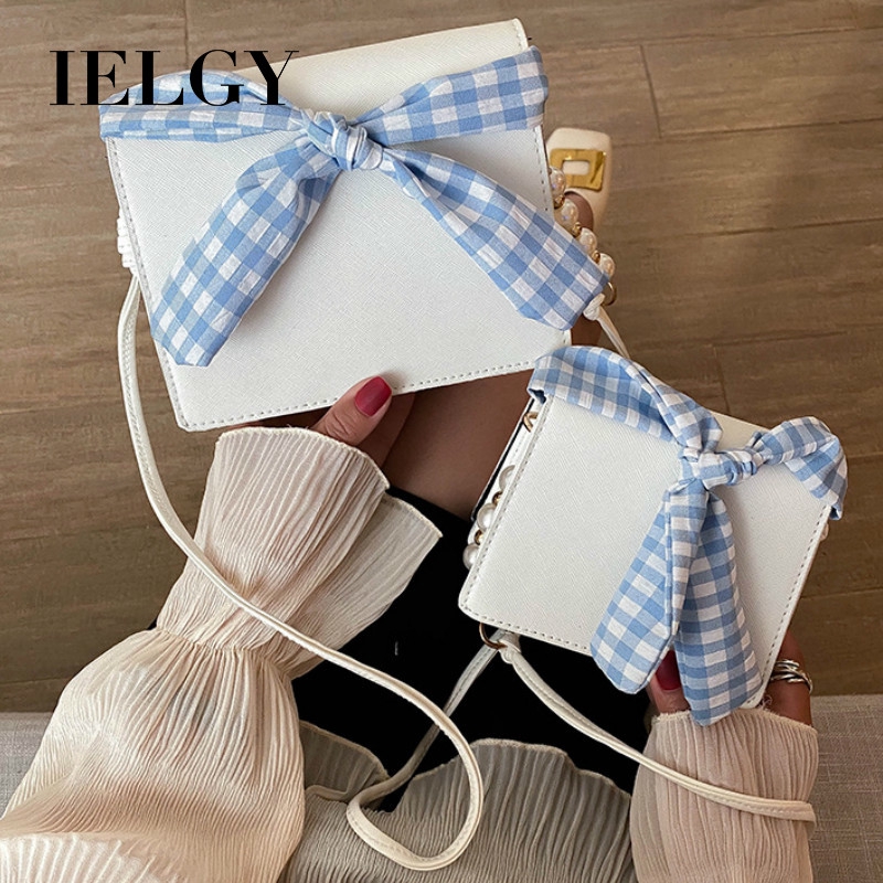 Túi đeo vai IELGY đính thắt nơ kiểu dáng độc đáo thời trang cho nữ