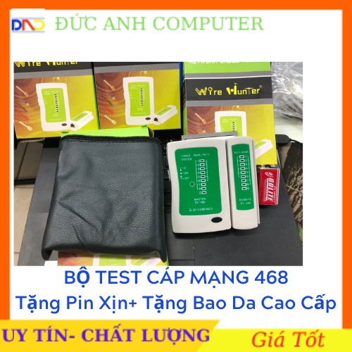 [Mã ELFLASH3 hoàn 10K xu đơn 20K] Bộ Test Cáp Mạng 468 (tặng kèm pin) .Hộp Kiểm Tra Dây Mạng - RJ45 RJ11