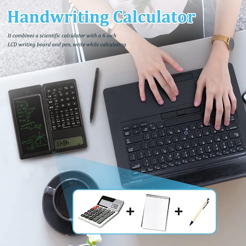 Máy tính điện tử kèm bảng viết LCD có thể xóa được cho văn phòng trường học
