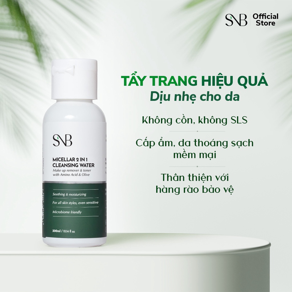 Nước tẩy trang SNB MICELLAR 2 IN 1 CLEANSING WATER 30ml
