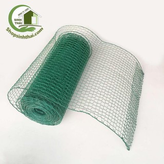 [ 1 mét ] Lưới thép mắt cáo bọc nhựa màu xanh - lưới chặn côn trùng, làm hàng rào - khổ 50cm