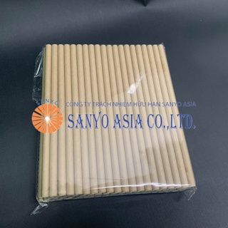 100 Ống hút giấy NÂU cao cấp Phi 6 - OHG.N06