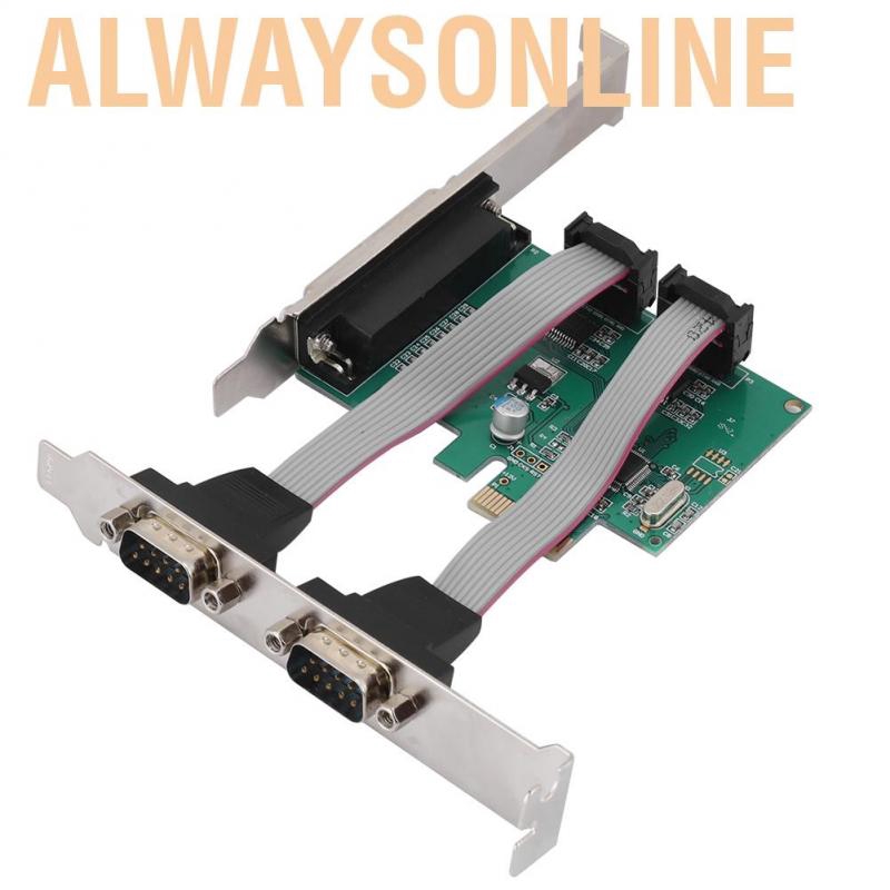 Bộ chuyển đổi PCI-E sang 2 thẻ nối + 1 khe cắm song song mở rộng PCI LPT chất lượng cao