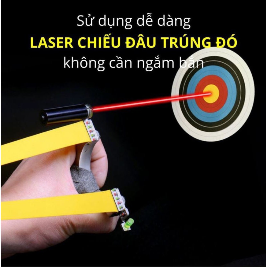 NÁ CAO SU 3 SAO CÓ ĐÈN LAZE - TẶNG KÈM DÂY THUN PRECISE CHÍNH HÃNG