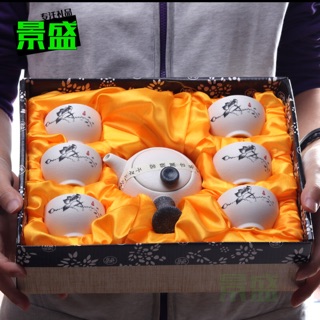 Bộ đồ gốm uống trà đẹp bình dân 19,8