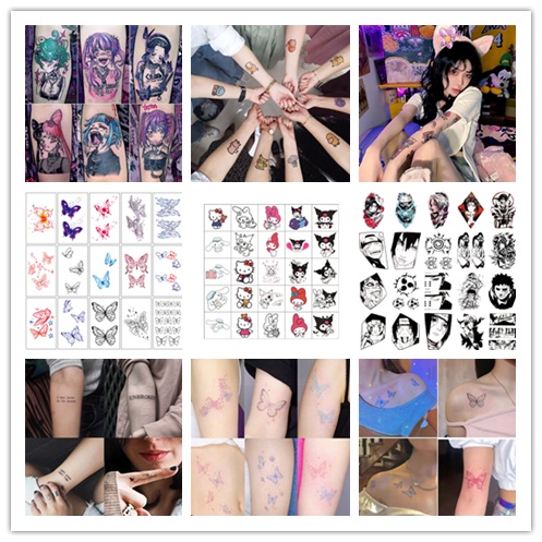 Hình Xăm Dán Tạm Thời Họa Tiết Hoạt Hình Chống Nước Lâu Trôi